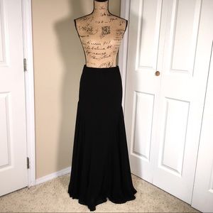 Alex Evenings Long Black Formal Flowing Skirt M